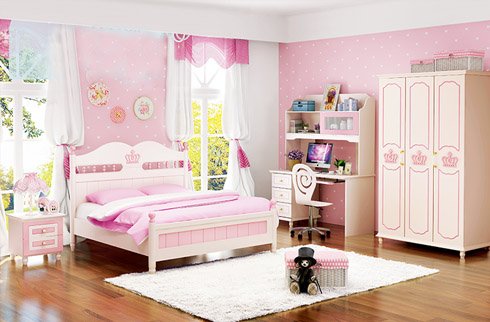 Phòng ngủ kiểu Hàn Quốc cho bé gái